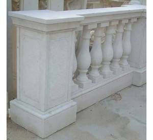 Modern Design Marble <b>White</b> Baluster Quartzite High Quality Gemstone Agate Custom Made for Villas Gardens Hotels - Product Image 3