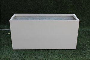 Wholesale White Fiberglass Hand Carved Classic Lightweight Durable Indoor/Outdoor Floor Rectangular <b>Planter</b> Unique Design - Product Image 5