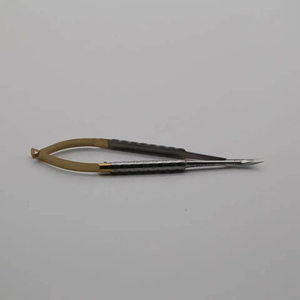 Ciseaux dentaires courbés réutilisables Castroviejo de haute qualité en argent, instruments chirurgicaux manuels en acier inoxydable de qualité A+ - Product Image 5