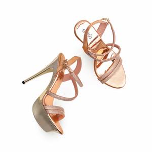 Sandalia Peach Fancy Heeled para damas para novia, para la boda, para el 2017 - Product Image 1