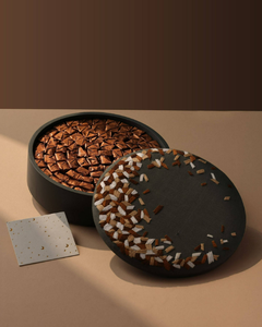 Custom Modern Multifunction Dessert Boxes Fabric Golden Embroidery <b>Ramadan</b> <b>Chocolate</b> Box Handmade Wedding Food Packaging Date - Product Image 1