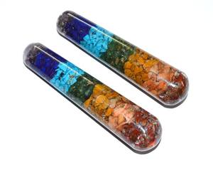 Chakra Stone Orgone Massage Wands para protección EMF Orgone Massage Wand piedra semipreciosa - Product Image 2