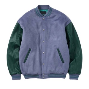 Stonefield Manufacturing Varsity <b>Jacket</b>-100% Wool Stand Geometric Patchwork Reversible <b>Waterproof</b> Hooded Streetwear <b>Winter</b> - Product Image 1