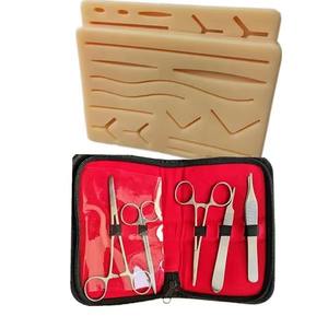 Kit de Práctica de Sutura para Estudiantes de Medicina Veterinaria, 18 Piezas, Almohadilla de Silicona Compuesta de 7"x5", 6 Suturas de Seda, 5 Cuchillas Reutilizables - Product Image 4