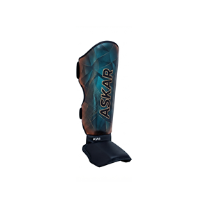 Espinilleras de Boxeo Askar, Equipo de Protección Azul de PU Unisex, Duraderas para Entrenamiento de Artes Marciales - Product Image 2