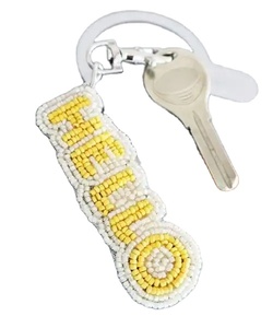 New Customization <b>Names</b> Logos Letter Design Beaded Hello Adjustable Keychain Embroidered Letter <b>Name</b> Bag Charm Custom Text 2026 - Product Image 1
