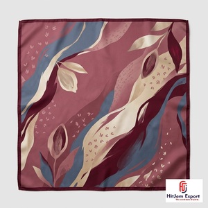 Écharpe carrée à franges imprimée sur mesure, douce et légère, foulard pour femme, fabricant OEM ODM, produits textiles personnalisés du Groenland - Product Image 2