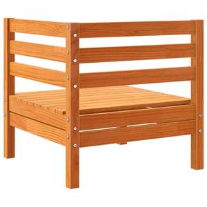 Sofá Modular Mediano de Madera de Pino Sólido Color Cera Marrón para Jardín, Uso en Exteriores - Product Image 6