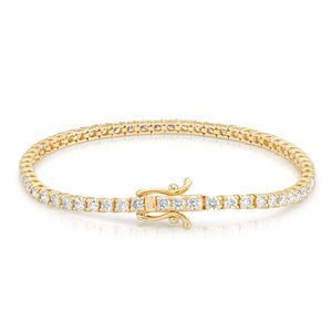 Anillo de Tenis de Oro de 14K con Diamante Cultivado en Laboratorio, Certificado IGI, Engaste Pavé, Joyería Fina Clásica para Boda, Diseño de Cadena Elegante para Mujer - Product Image 5