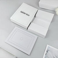 Boîte à tablette en carton blanc sur mesure de haute qualité avec couvercle et fond vides pour boîtes cadeaux tablette/iPad
