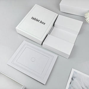 กล่องกระดาษแข็งสีขาวคุณภาพสูงแบบกำหนดเองสำหรับใส่แท็บเล็ต/ไอแพด พร้อมฝาและฐานเปล่าสำหรับกล่องของขวัญ - Product Image 5