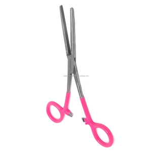 Pinzas Hemostáticas Plateadas Pean de 7 Pulgadas, Mandíbulas Rectas, Acero Inoxidable Alemán Duradero, Mango Rosa, Instrumento Quirúrgico, CE ISO OEM - Product Image 2