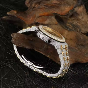 Fully Iced Out VVS Moissanite Diamond Handmade Setting Stainless Steel Materiel <b>Mechanical</b> <b>Watches</b> for Unisex Birthday Gifts - Product Image 3