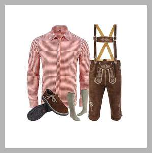 Tenue traditionnelle alpine Oktoberfest bavaroise Lederhosen pour homme, costume Trachten 5 pièces, vêtements de festival culturel - Product Image 1
