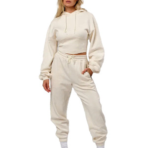 Women Solid Hooded Tracksuit Set Full Length Loose Fit Casual Sweatshirt And <b>Pants</b> With Side Pockets Autumn Wear - Product Image 4