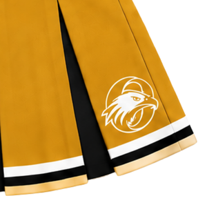 <b>Gold</b> Yellow Cheerleading <b>Pleated</b> <b>Skirt</b> for Women Girls Athletic Team Dance Performance Training Competition School Sportswear - Product Image 3