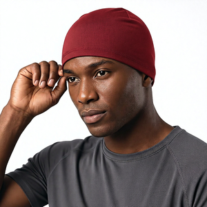Custom Logo Breathable <b>Beanie</b> <b>Waterproof</b> Skull Cap Helmet Moisture Wicking Cycling Hat Performance Running <b>Beanie</b> - Product Image 2