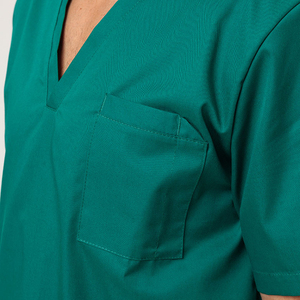 Low MOQ Breathable Customized Color & Design Denim Hospital <b>Scrub</b> <b>Sets</b> for Men High Quality Uniforms with Seamless Fusing - Product Image 4
