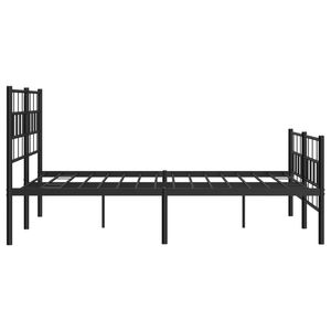 Cadre de lit double en acier noir, design rectangulaire pour le confort et le style - Product Image 6