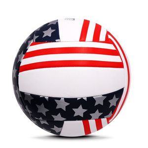 Ballon de volley-ball taille 5, service OEM, drapeau américain, étoiles, rayures, rouge, blanc, bleu, toucher doux, pour extérieur, intérieur, plage, match, qualité supérieure, emballage inclus - Product Image 2