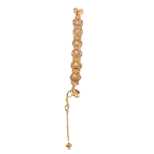 Gold Jada Billalu Casual Alloy with Gold Plating Oxidized Polish Fashion Body Jewelry From India - Product Image 2