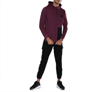 Sweat-shirt à capuche en polaire pour homme, couleur unie, coupe classique, décontracté, avec poches, idéal pour l'automne - Product Image 2