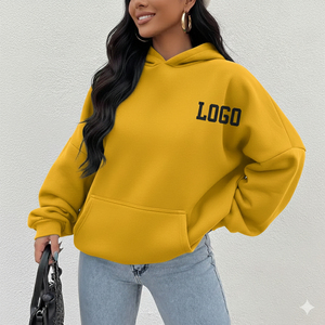 Sudadera con Capucha Extra Grande de Invierno para Mujer, Estampada, de Alta Calidad, Servicio OEM, Uso Diario, 100% Algodón, Personalizada - Product Image 1