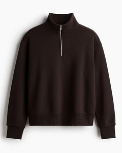 Sweat-shirt polaire demi-zip pour homme, tricoté, écologique, teint uni, avec poche, haute qualité, couleur unie - Product Image 3