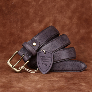 PRIMEFIELD ENTERPRISES Cinturón Casual de Cuero Genuino, Color Sólido, Hebilla de Metal Rectangular, Resistente y Duradero 0200 - Product Image 3