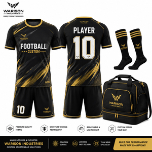 Customized Football Uniform Set Wholesale Soccer Jersey Short Socks And Bag Pack Kit Unisex Club Training Soccer Uniform Set - Product Image 1