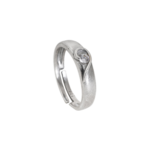 Belle bague ajustable en argent et diamants, fabriquée à la main par un créateur, bijoux élégants pour femmes et filles, à porter lors de mariages et de fêtes - Product Image 2