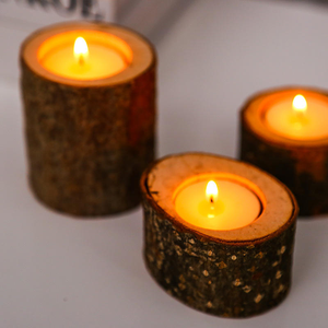 Support de bougie décoratif fait main en bois pour bougies chauffe-plat, idéal pour la maison, les fêtes et les mariages - Product Image 4