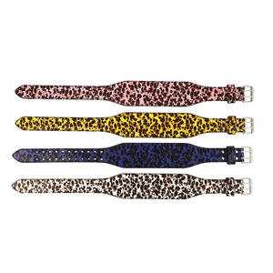 Leopard Print Waist Support PwerLifting Belts Adjustable Buckle Closure Pink and Brown Pattern Unisex Fitness Training Gear - Product Image 3