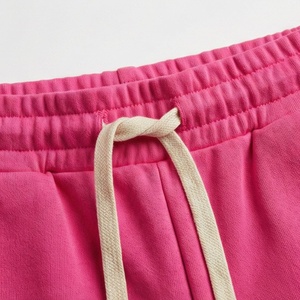 Ensemble décontracté 2 pièces pour femme : T-shirt rose uni à manches courtes en maille et short au-dessus du genou, coupe ample, idéal printemps-été - Product Image 5