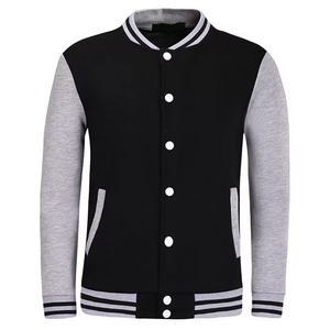 Veste universitaire unisexe personnalisée en laine méltone, coupe ajustée, col mandarin, style hiver, toile, nouveau modèle, vente en gros disponible - Product Image 2