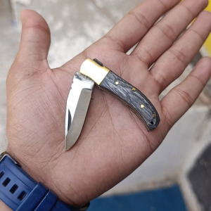 Navaja de bolsillo mini de acero inoxidable hecha a mano con mango de madera plegable de 4 pulgadas, herramienta EDC para exteriores, artículo de regalo, proveedor mayorista - Product Image 5