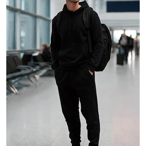 Mens Casual Cotton Tracksuit Outfit <b>Set</b> Hooded Sweatshirt Jogger Pants Athletic Sportswear Daily Fashion - Product Image 4