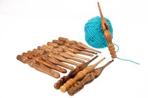 Handmade Wooden <b>Crochet</b> <b>Hook</b> 3.5mm To 12mm | Rosewood Ergonomic <b>Crochets</b> | No-Snag Yarn Tools - Product Image 2