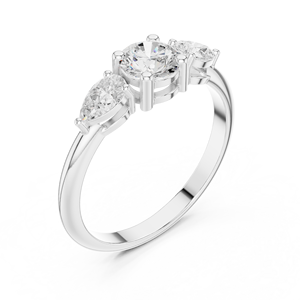 Bague de fiançailles et de mariage solitaire de luxe vintage en diamant et argent sterling 925 pour femme, cadeau de fête, bijoux fins de qualité supérieure - Product Image 1