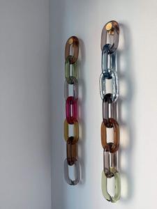 Sculpture en résine en gros |   Objet en acrylique minimaliste à trois tons pour la décoration d'étagères - Product Image 3