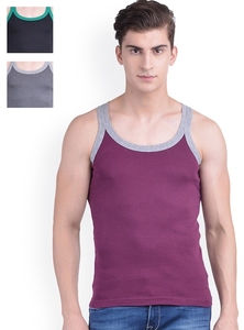 Men's Black Tank Top With Green Trim Casual Sleeveless Knitted O-Neck Solid Color Top - Product Image 6