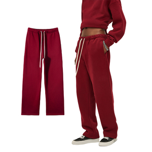 Pantalones Deportivos Casuales para Hombre, Color Verde Sólido, Cintura Elástica con Cordón, Cómodos, 100% Algodón, Venta al Por Mayor OEM - Product Image 5