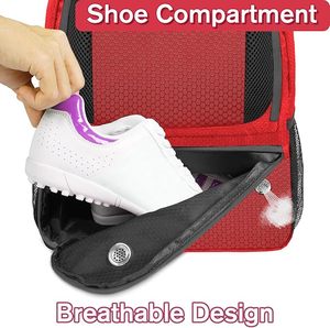 Bolsa de Transporte para Balón de Fútbol Ajustable y Ligera, Duradera, Impermeable, de Poliéster Negro, con Compartimento para Zapatos y Accesorios - Product Image 4