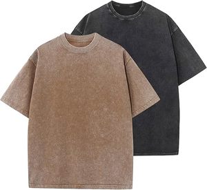 Camisetas Oversize Personalizadas al por Mayor con Logo, Manga Corta para Hombre, 280g, 100% Algodón Transpirable, Jersey de Color Liso, Corte Holgado - Product Image 2