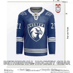 Jersey de Hockey sobre Hielo Personalizado, Impreso, Transpirable, 100% Poliéster, de Secado Rápido, Antibacteriano, Unisex para Adultos, Fabricante OEM - Product Image 2