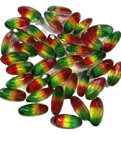 Precio al por mayor, piedra preciosa natural, piedra de cristal doble multicolor, forma ovalada de corte doble facetado en ambos lados para la fabricación de joyas - Product Image 5