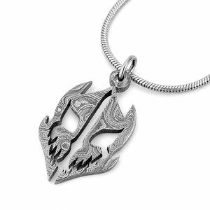 JEXMOO ENTERPRISES Collier pendentif en acier de Damas fait main à motif gaufré, design exquis, ensemble de bijoux de mode, cadeau - Product Image 5