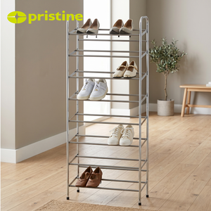 Modern Portable 8-Tier DIY Metal Shoe Rack Simple Home Furniture for Entry - Product Image 3