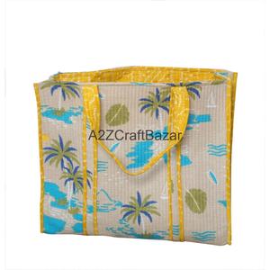 Bolsa de Mano Acolchada de Algodón Ecológico Premium, Duradera, con Rayas, Correa Larga para el Hombro, Suave, 100% Algodón, Personalizable para Fiestas y Exposiciones - Product Image 5