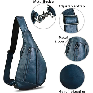 Bolso Bandolera de Cuero Impermeable, Convertible, con Correa de Cadena Desmontable, Bolso de Mano, para Senderismo al Aire Libre, Versátil, de Moda, para el Día y la Noche - Product Image 4